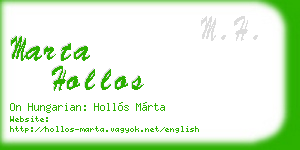marta hollos business card
