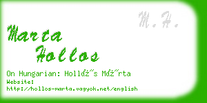 marta hollos business card